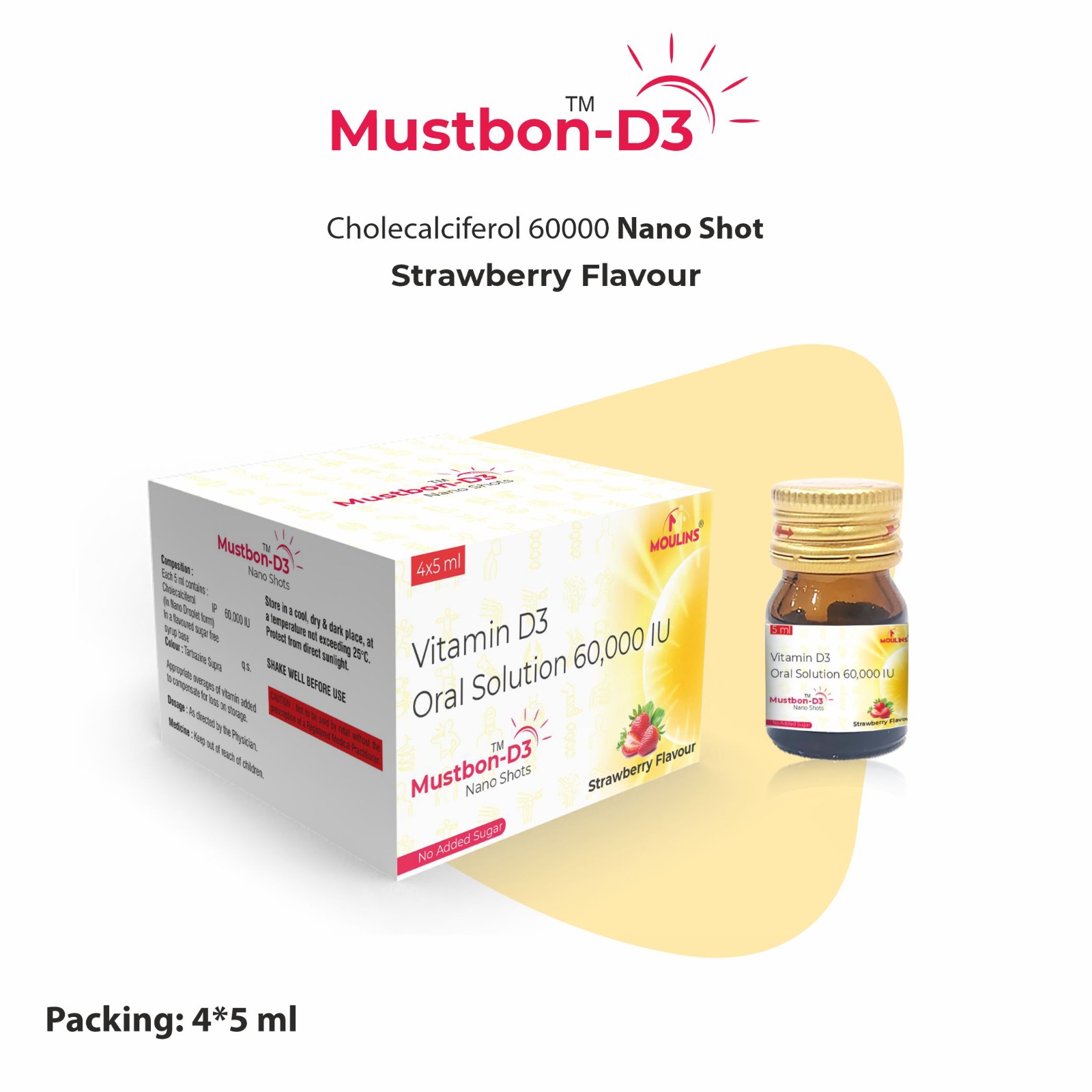 MUSTBON-D3 NANO SHOTS(STRWBRY) 4*5ML